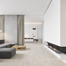 Phòng khách theo phong cách tối giản: mẹo thiết kế, hình ảnh trong nội thất-8