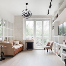 Bílý obývací pokoj: designové prvky, fotografie, kombinace s jinými barvami-3