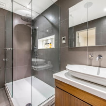 עיצוב חדר אמבטיה עם תא מקלחת: צילום בפנים, אפשרויות לסידור -8