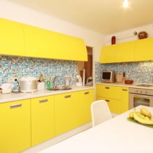 Cozinha amarela: recursos de design, exemplos de fotos reais, combinações-3
