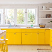 Nhà bếp màu vàng: tính năng thiết kế, ví dụ ảnh thật, kết hợp-4