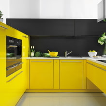 Žuta kuhinja: dizajnerske značajke, stvarni primjeri fotografija, kombinacije-5