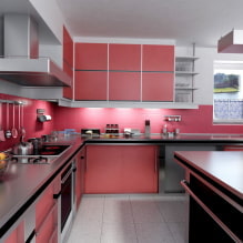 Pembe mutfak: çeşitli fotoğraflar, başarılı kombinasyonlar ve tasarım fikirleri-1