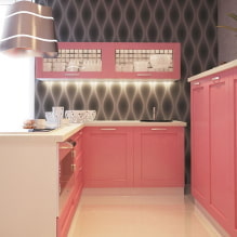 Rozā virtuve: fotogrāfiju izlase, veiksmīgas kombinācijas un dizaina idejas-5