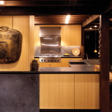 Japāņu stila virtuve: dizaina iezīmes un dizaina piemēri-2