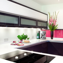 Glasförkläde till köket: foton i interiören, design, funktioner val 2