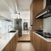 Glasschürze für die Küche: Fotos im Innenraum, Design, Merkmale der Wahl-6