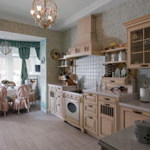 Dapur di gaya Provence: ciri-ciri rekabentuk, foto-foto sebenar di pedalaman-2