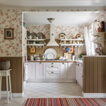 Dapur di gaya Provence: ciri-ciri rekabentuk, foto-foto sebenar di pedalaman-4