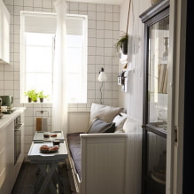 Cum să faci o dană în bucătărie? Fotografii, cele mai bune idei pentru o cameră mică.-7