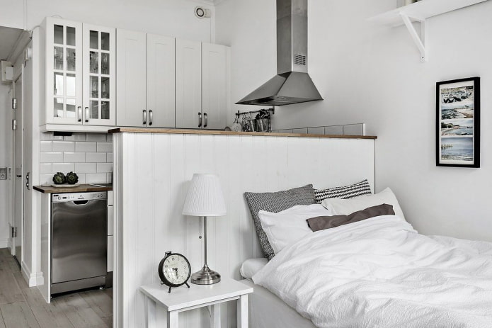 Как да направите легло в кухнята? Снимки, най-добрите идеи за малка стая.
