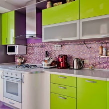 Šviesiai žalia virtuvė: deriniai, užuolaidų ir apdailos pasirinkimas, foto-5 pasirinkimas