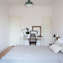 Dormitor alb: fotografii în interior, exemple de design-0
