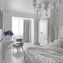 Biała sypialnia: zdjęcia we wnętrzu, przykłady projektu-1