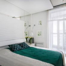 Camera da letto bianca: foto all'interno, esempi di design-6