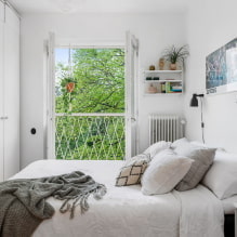 Soveværelse i hvidt: et foto i det indre, eksempler på design-8