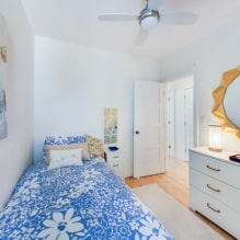 Dormitor îngust: fotografii în interior, exemple de amenajare, cum să aranjați un pat-0