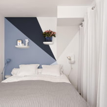 Smal sovrum: foton i interiören, exempel på layout, hur man ordnar en säng-4