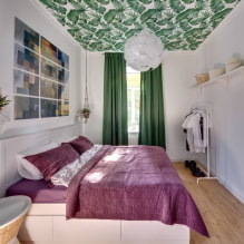 Dormitori estret: fotos a l'interior, exemples de disseny, com organitzar un llit-7