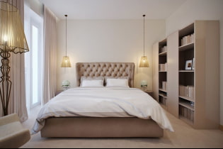 Guļamistaba smilškrāsas toņos: fotogrāfijas interjerā, kombinācijas, piemēri ar spilgtiem akcentiem