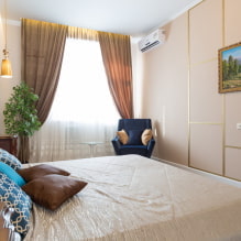 Phòng ngủ với tông màu be: hình ảnh trong nội thất, sự kết hợp, ví dụ với các điểm nhấn sáng-1