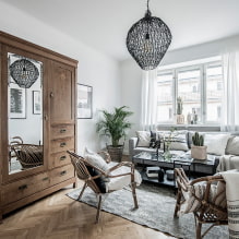 Sala de estar al estilo escandinavo: características, fotos reales en el interior-0
