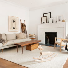 Obývací pokoj ve skandinávském stylu: funkce, skutečné fotografie v interiéru-3