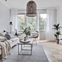 Obývacia izba v škandinávskom štýle: vlastnosti, skutočné fotografie v interiéri-6