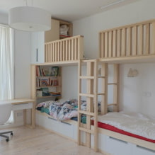 Children's room for heterosexual children: zoning, photo in the interior-0