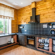 Un delantal de azulejos en la cocina: consejos para elegir, diseño, foto en el interior-3