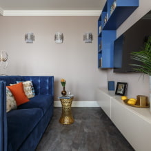 Design de uma pequena sala de estar - um guia detalhado do planejamento competente à iluminação-8