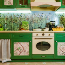 Apakah apron untuk dapur: gambar di pedalaman dan ciri pilihan-2