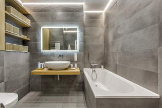 Pelēka vannas istaba: dizaina iezīmes, fotoattēli, labākās kombinācijas