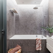 Szürke fürdőszoba: dizájn jellemzők, fotók, legjobb kombinációk-4