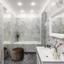 Banheiro cinza: características de design, fotos, a melhor combinação-6