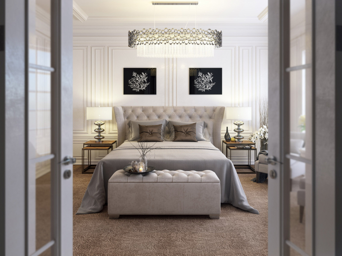 Art Nouveau bedroom: φωτογραφίες, παραδείγματα και χαρακτηριστικά σχεδιασμού