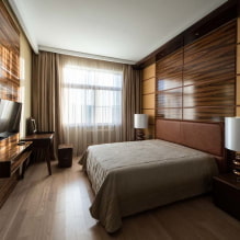 Kahverengi tonlarda yatak odası: iç mekanda özellikler, kombinasyonlar, fotoğraflar-2
