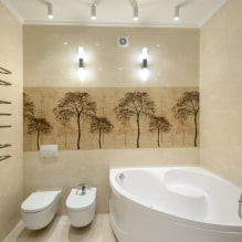 The interior of the bathroom combined with toilet-8