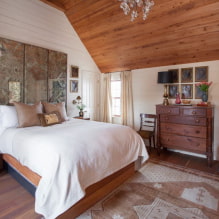 Phòng ngủ theo phong cách đồng quê: ví dụ về nội thất, tính năng thiết kế-4