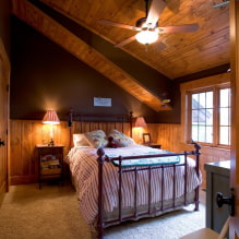 Sypialnia w stylu wiejskim: przykłady we wnętrzu, cechy konstrukcyjne-5
