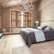 Sypialnia w stylu wiejskim: przykłady we wnętrzu, cechy konstrukcyjne-6