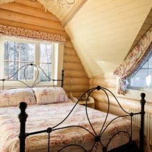 חדר שינה בסגנון כפרי: דוגמאות בפנים, תכונות עיצוב -7