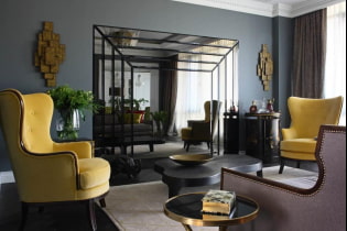 Salon dans le style Art Déco - l'incarnation du luxe et du confort à l'intérieur