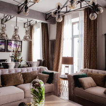 Sala de estar no estilo Art Deco - a personificação do luxo e conforto no interior - 2