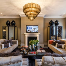 Sala de estar no estilo Art Deco - a personificação do luxo e aconchego no interior - 7