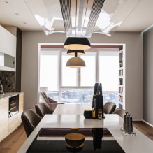 Design af et køkken kombineret med en balkon: foto i det indre, ideer til arrangement-0