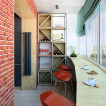 Diseño de una cocina combinada con un balcón: foto en el interior, ideas para el arreglo-7