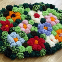 How to make a rug of pompons with your own hands? -1