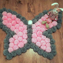 How to make a rug of pompons with your own hands? -5