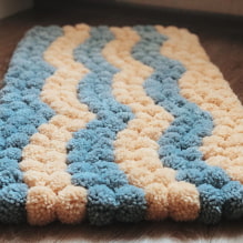 How to make a rug of pompons with your own hands? -7
